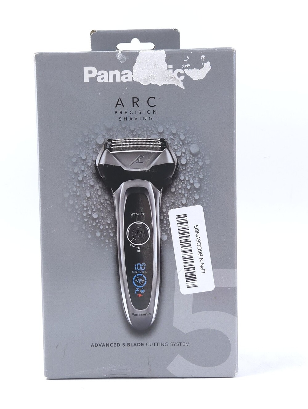 Panasonic LV65S Arc5 Men's 5-Blade Cordless Electric Razor w/ Shave Sensor Used